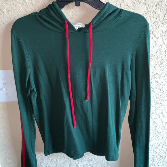 Green Cropped Hoddie - Picture 5 of 5